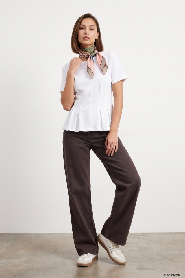 Dark Brown Wide Jeans Dark Brown Wide Jeans