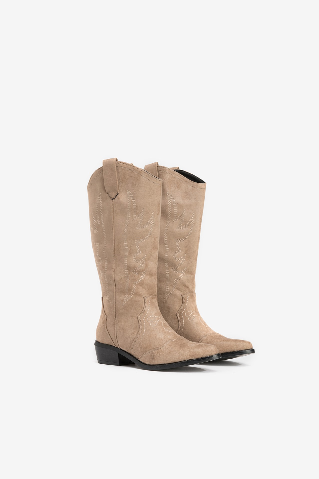 Beige Tall Western Boot