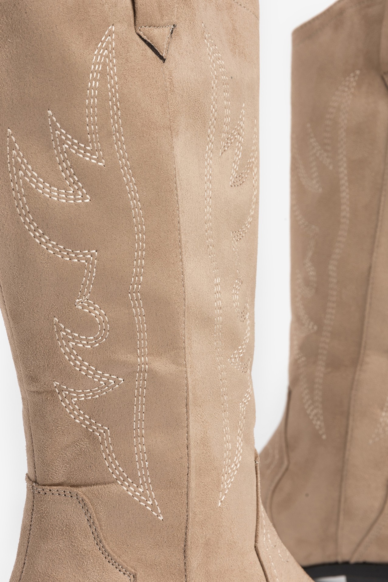 Beige Tall Western Boot
