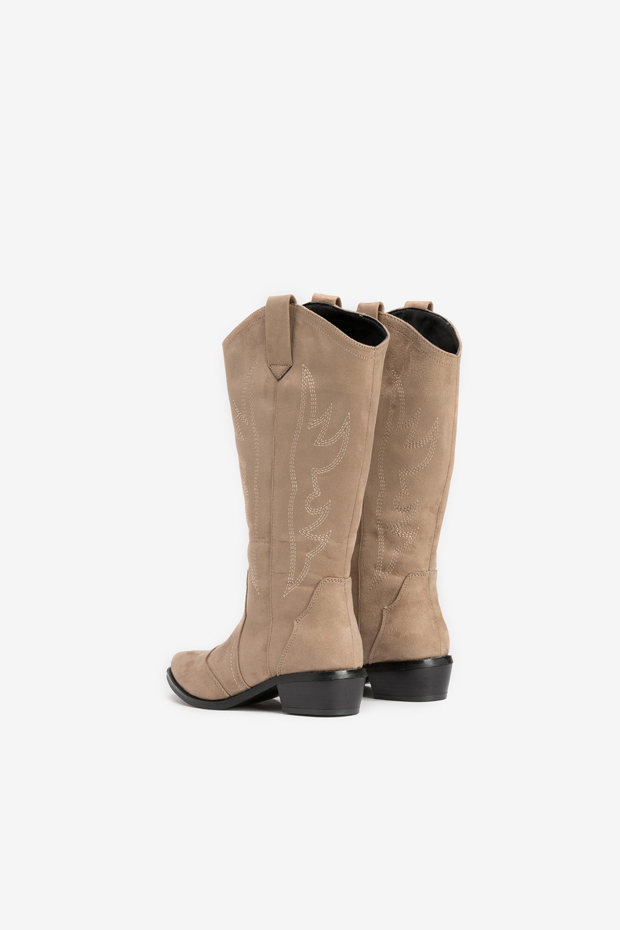 Beige Tall Western Boot