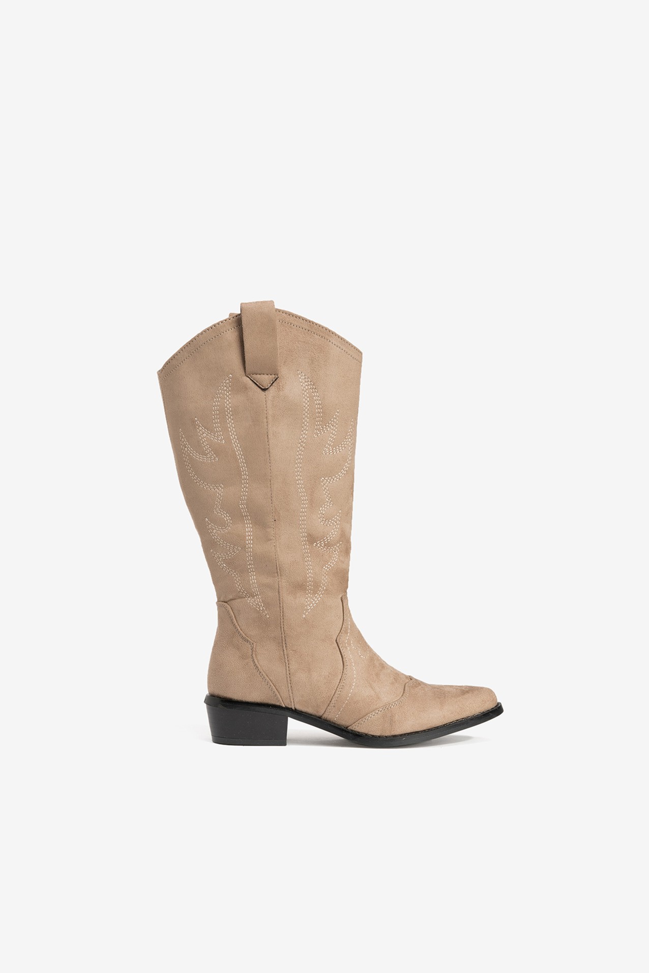 Beige Tall Western Boot