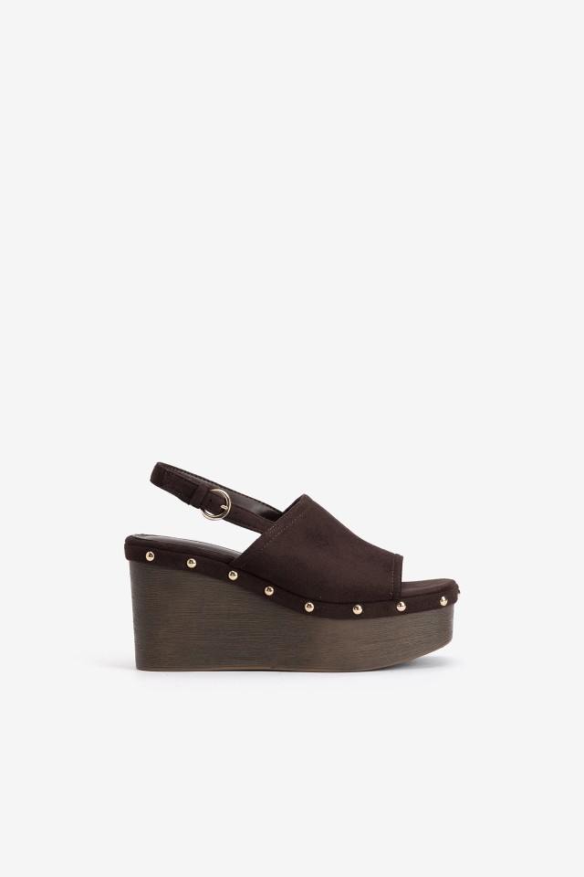 Dark Brown Chunky Sandals