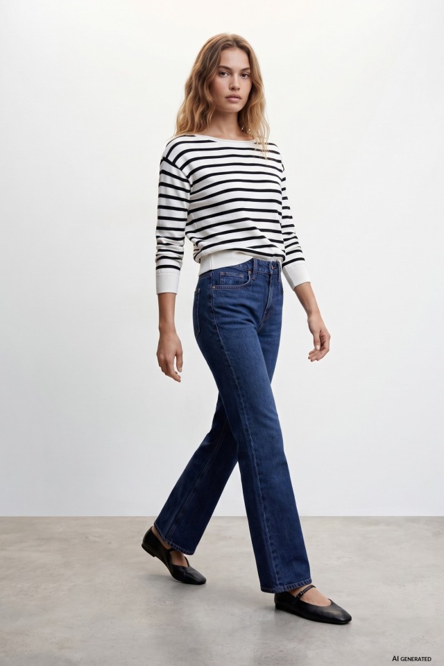 Dark Blue Straight-Leg Jeans Dark Blue Straight-Leg Jeans