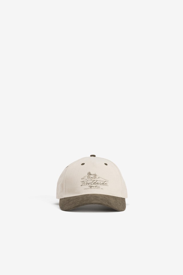 Gorra beige visera caqui