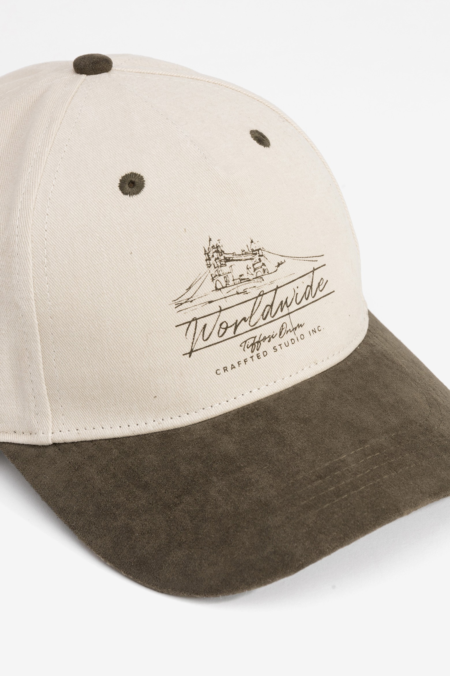 Gorra beige visera caqui