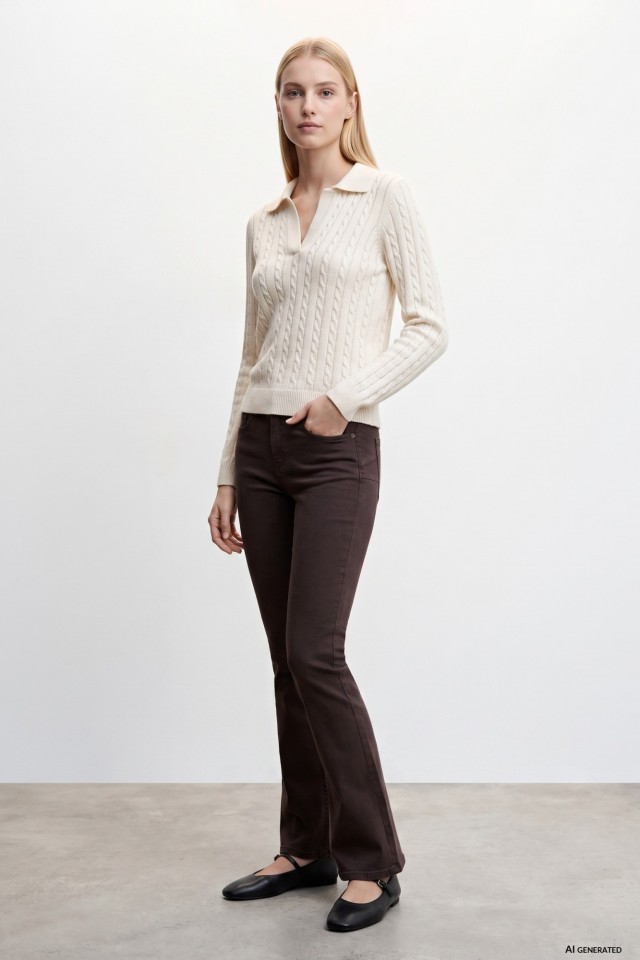 Dark Flare Double-Up Jeans Dark Flare Double-Up Jeans