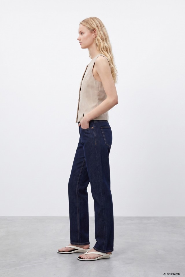 Amber Dark Straight Jeans Amber Dark Straight Jeans