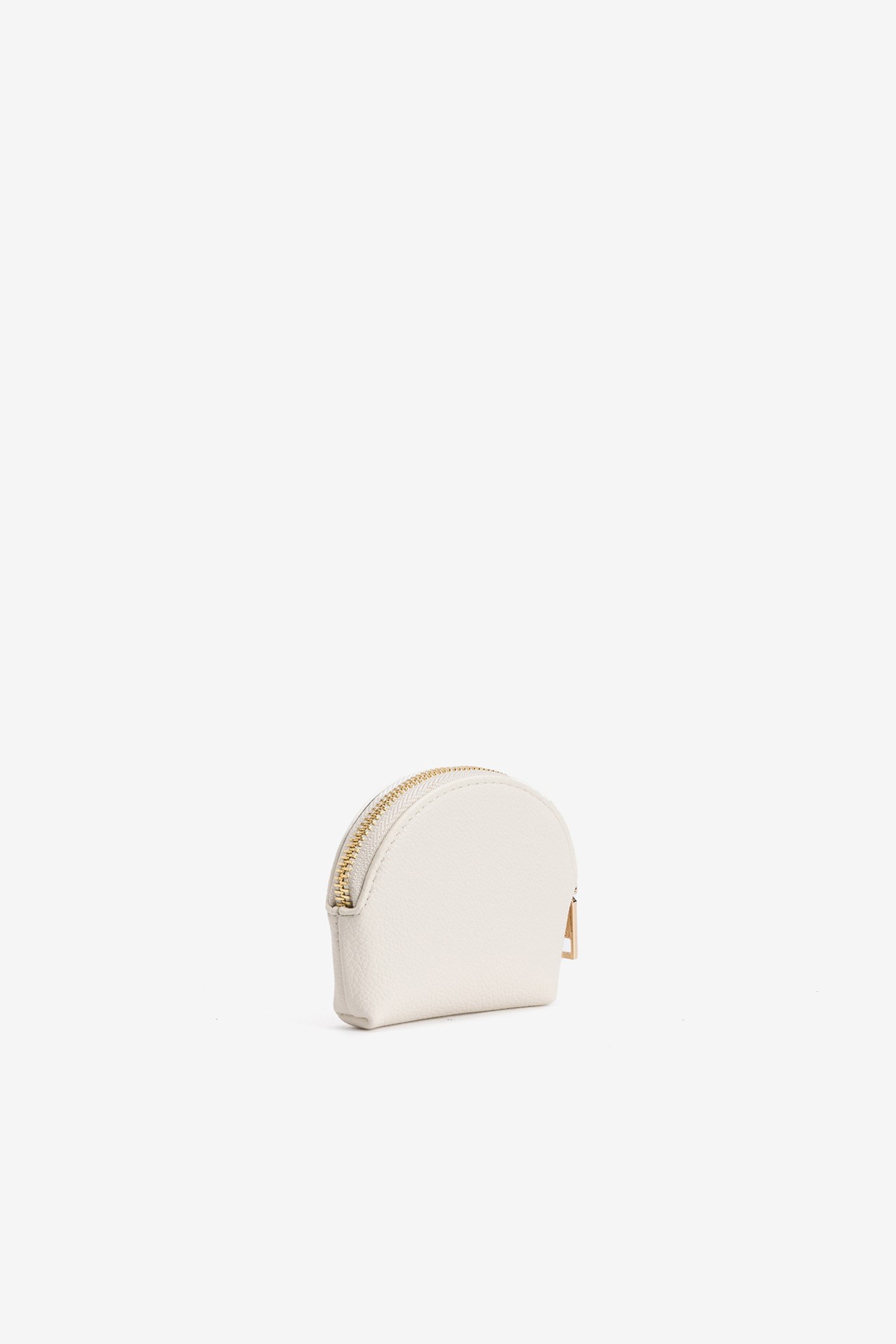 Minimal Round Beige Coin Purse