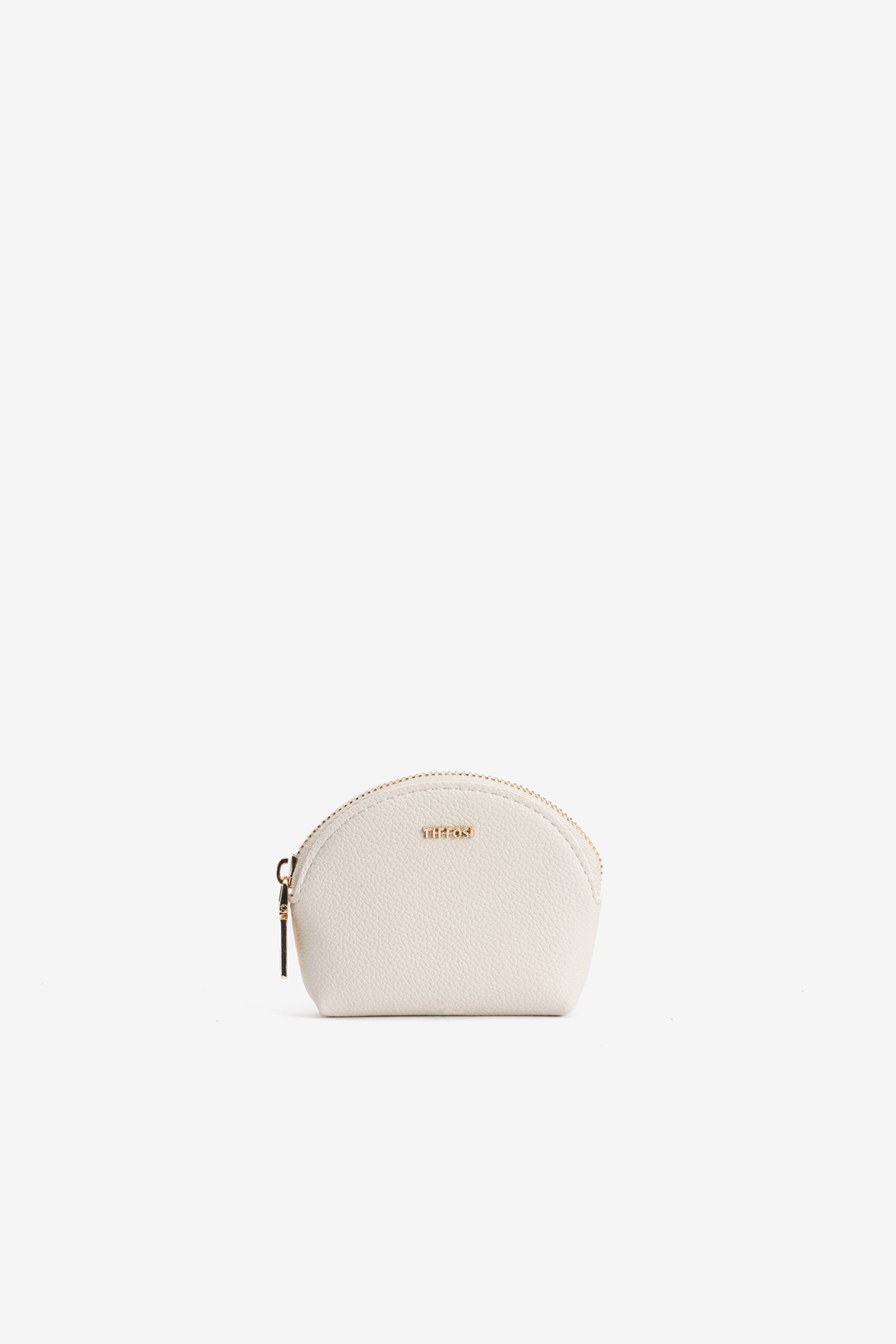 Minimal Round Beige Coin Purse