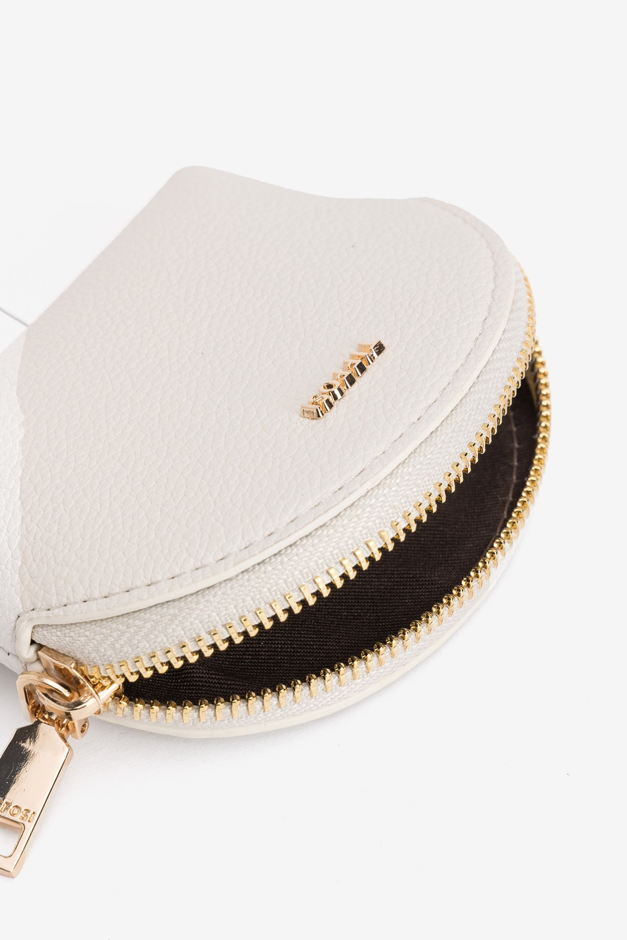 Minimal Round Beige Coin Purse