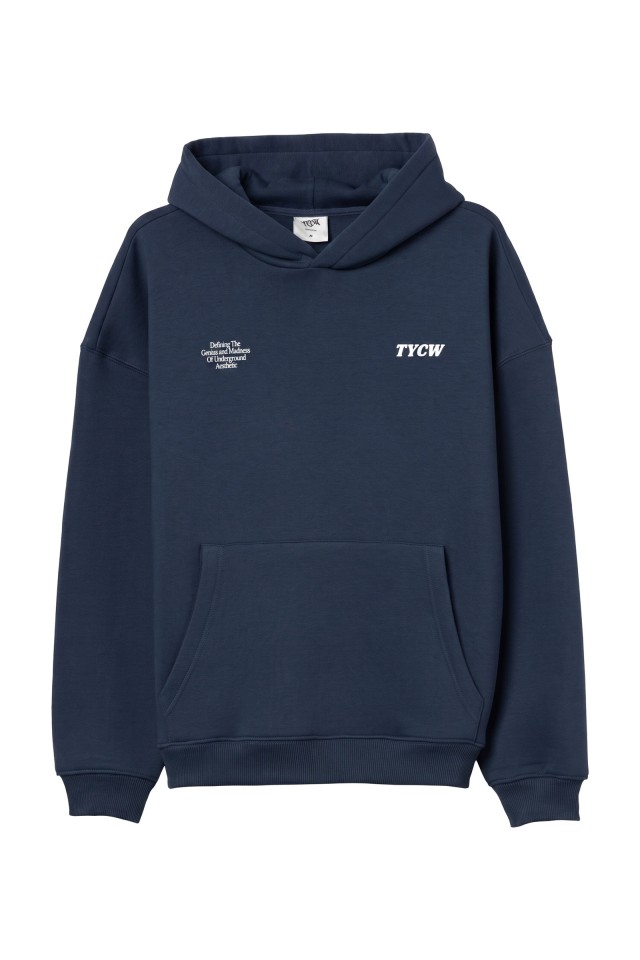 Hoodie marino mensaje trasero Hoodie marino mensaje trasero