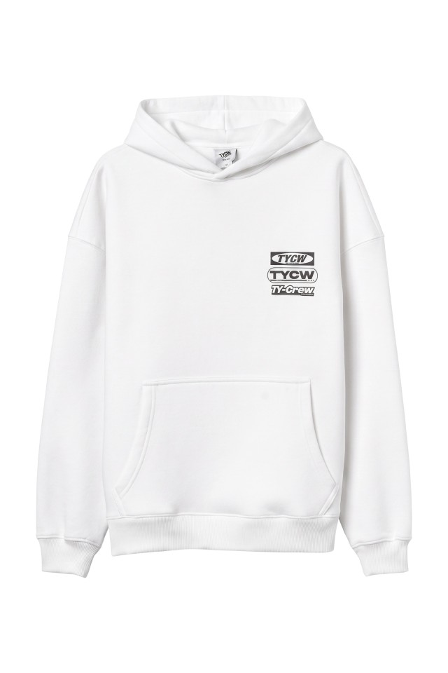 Sudadera blanca con capucha Sudadera blanca con capucha