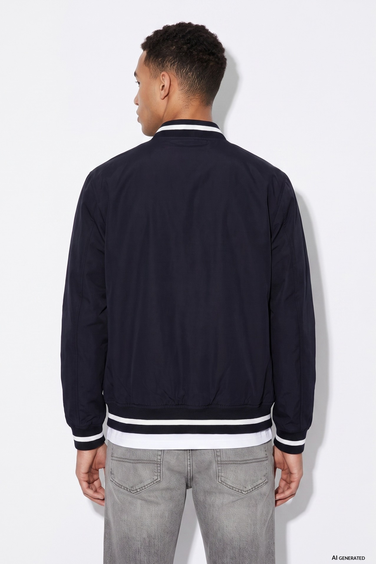 Dark Blue Varsity Jacket