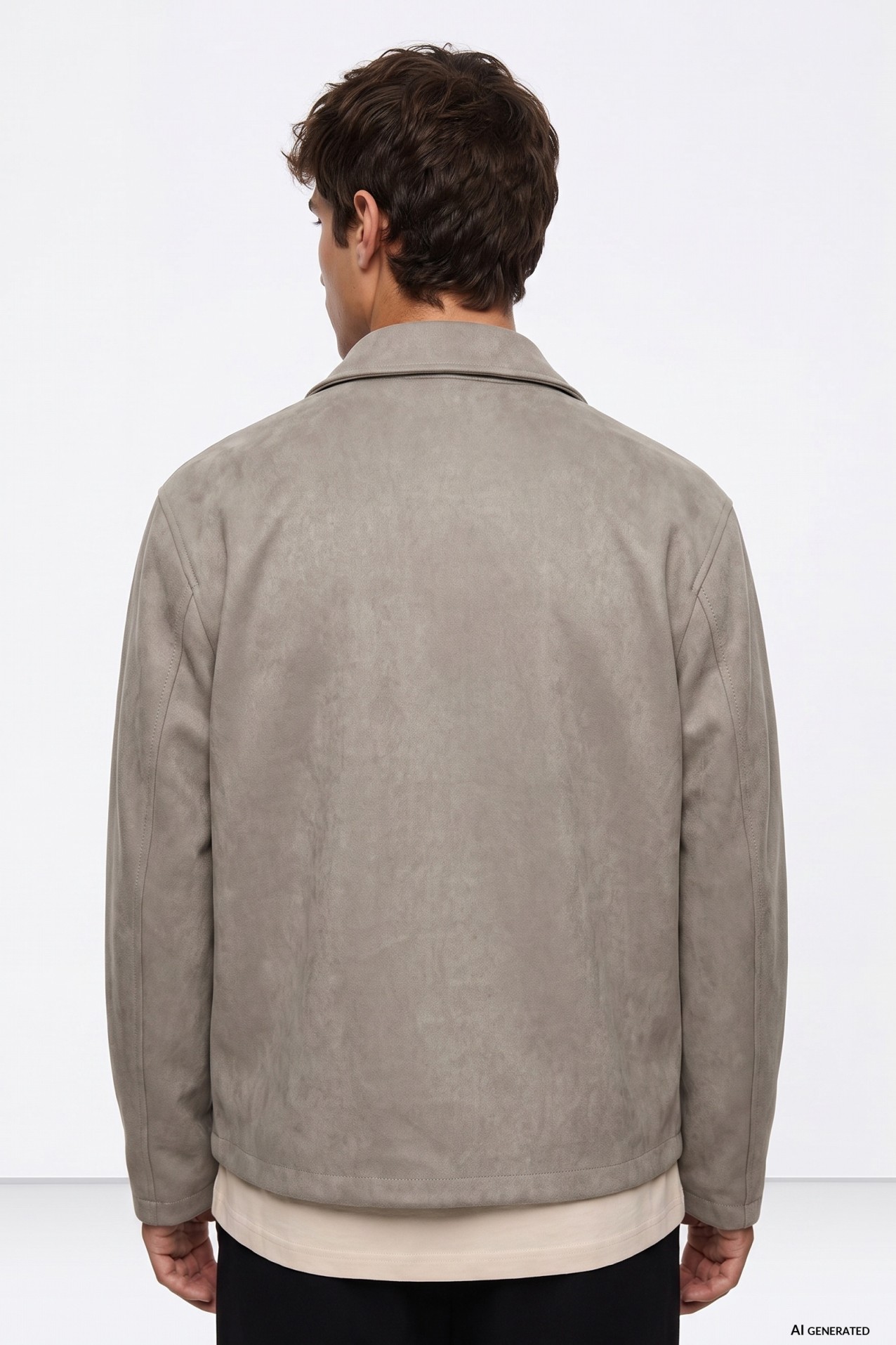 Casaco bege casual zip