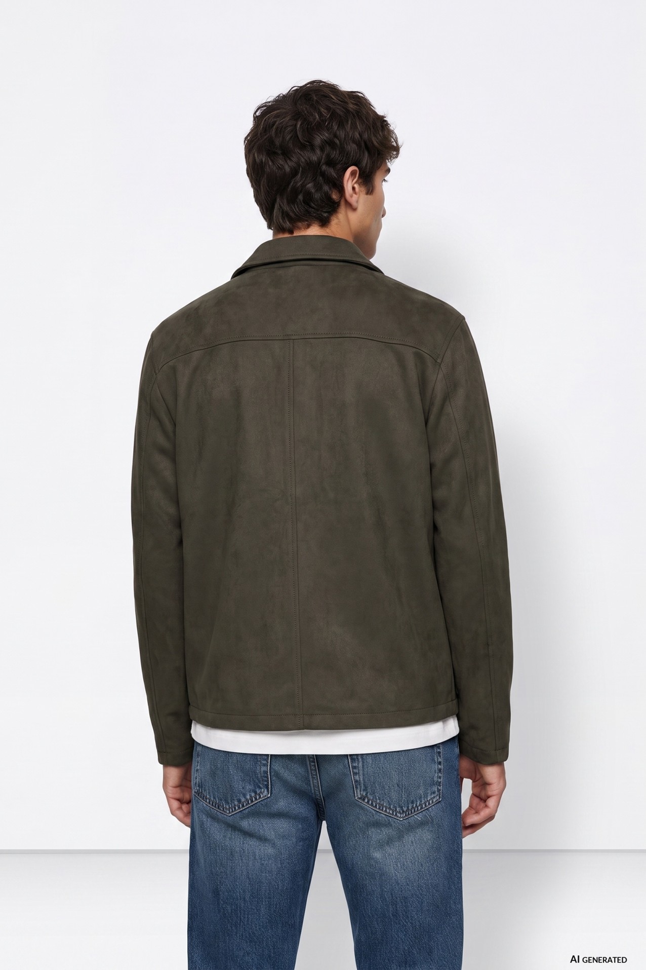 Casaco verde com fecho met�lico