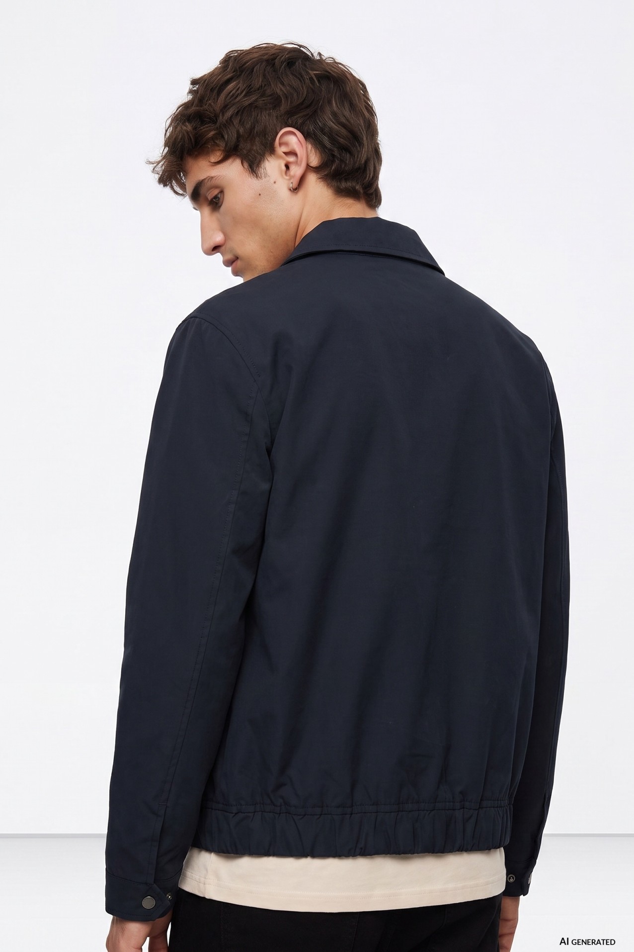 Dark Blue Minimalist Jacket