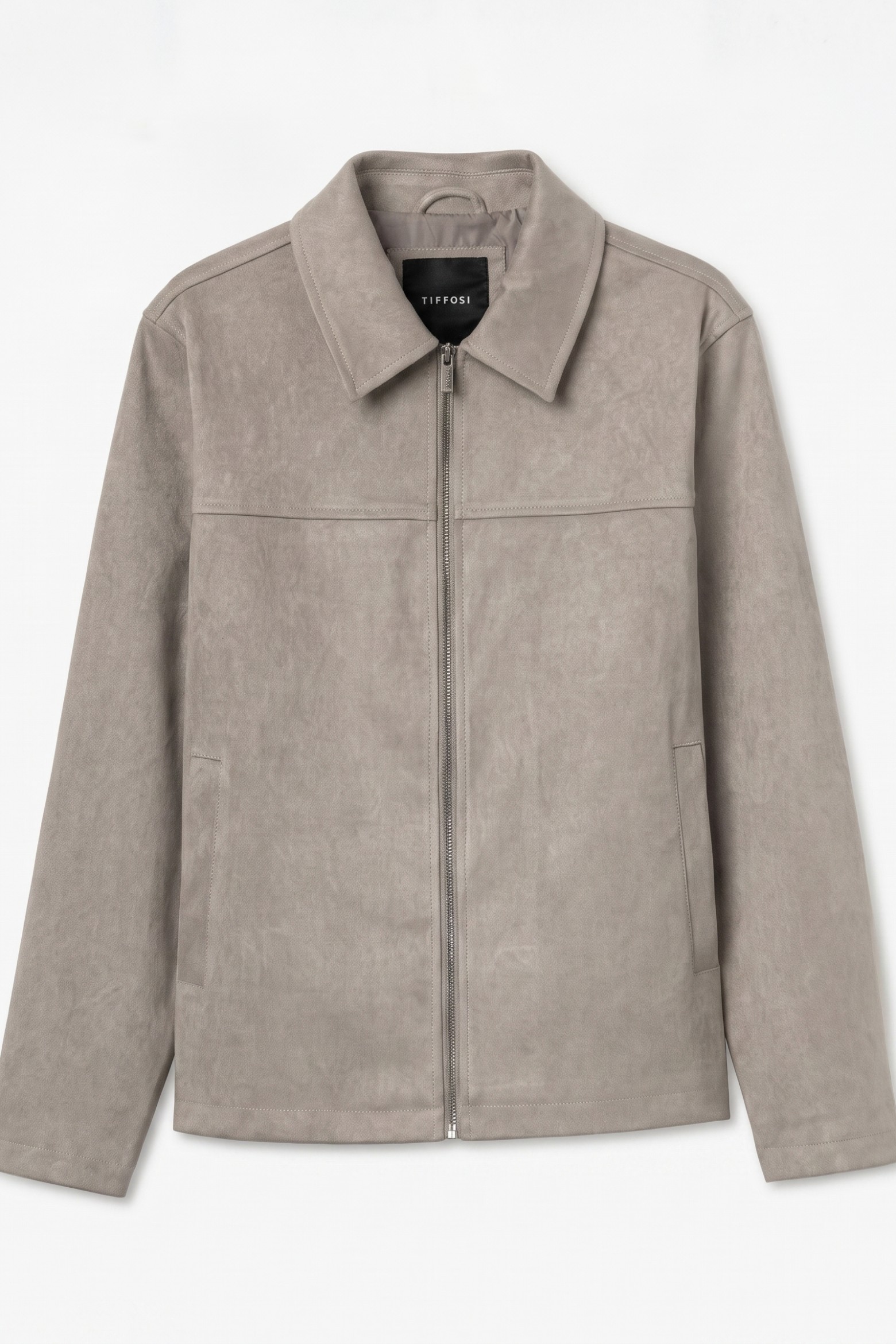 Casaco bege casual zip