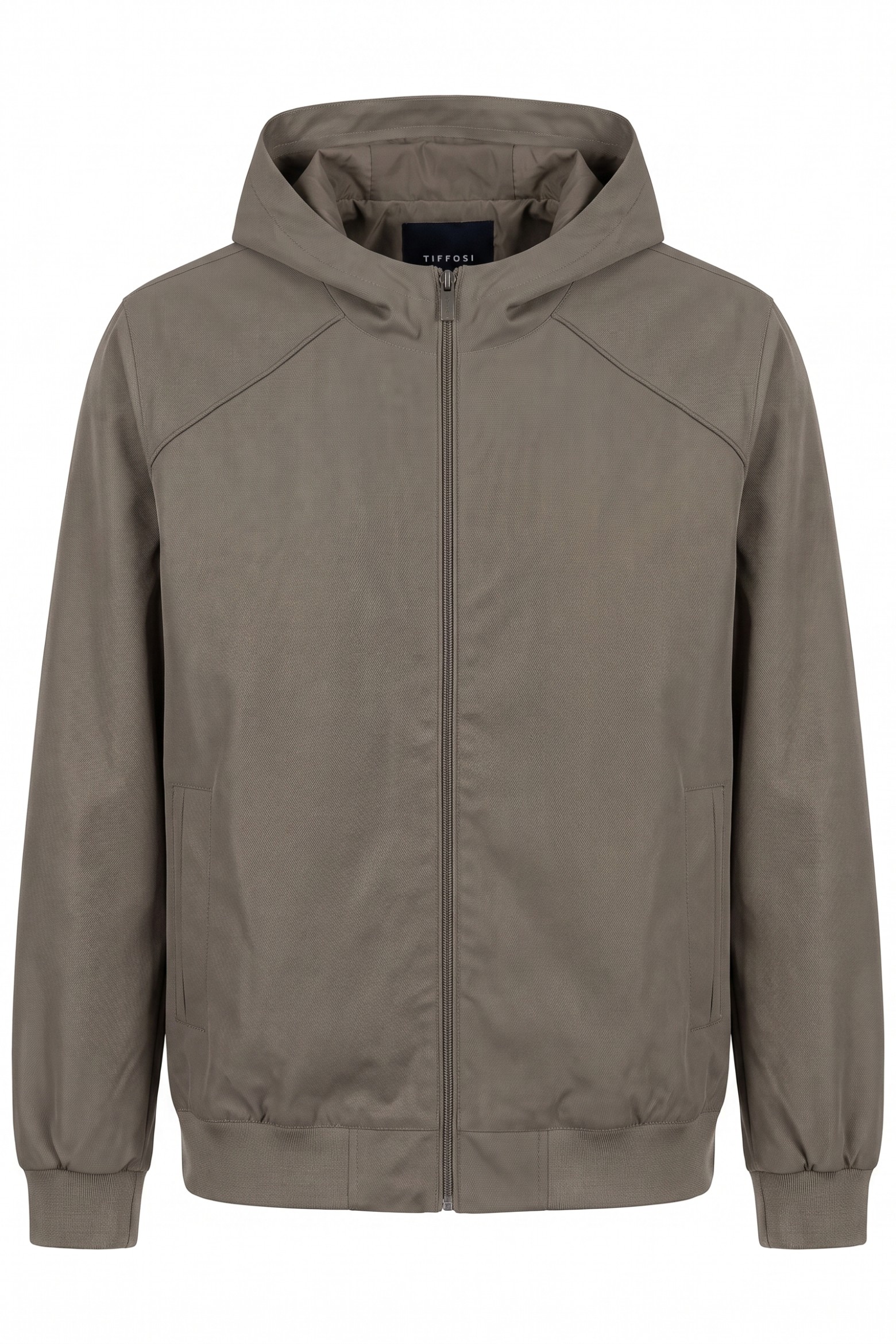 Brown Hooded Casual Jacket