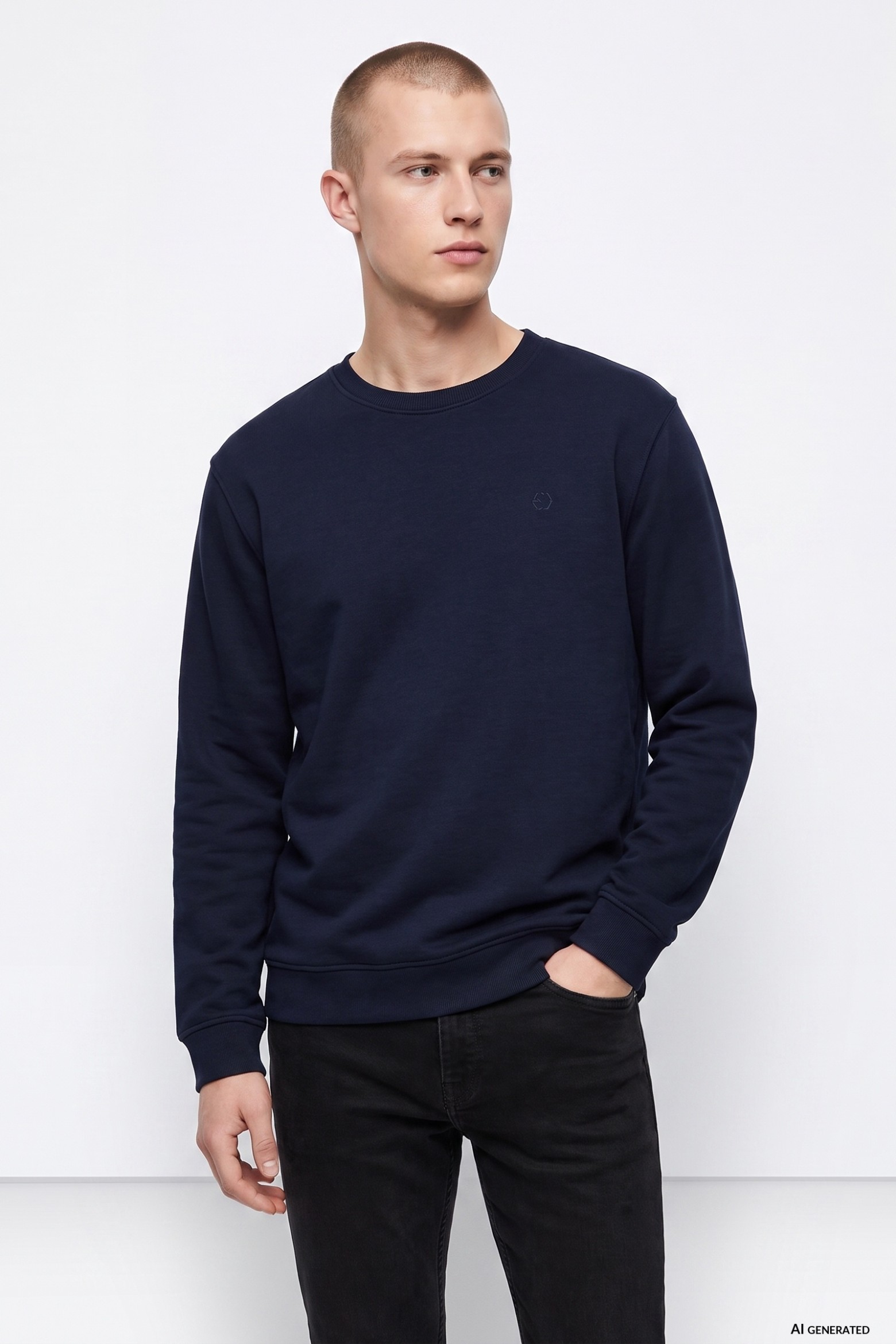 Sweatshirt azul escura clássica