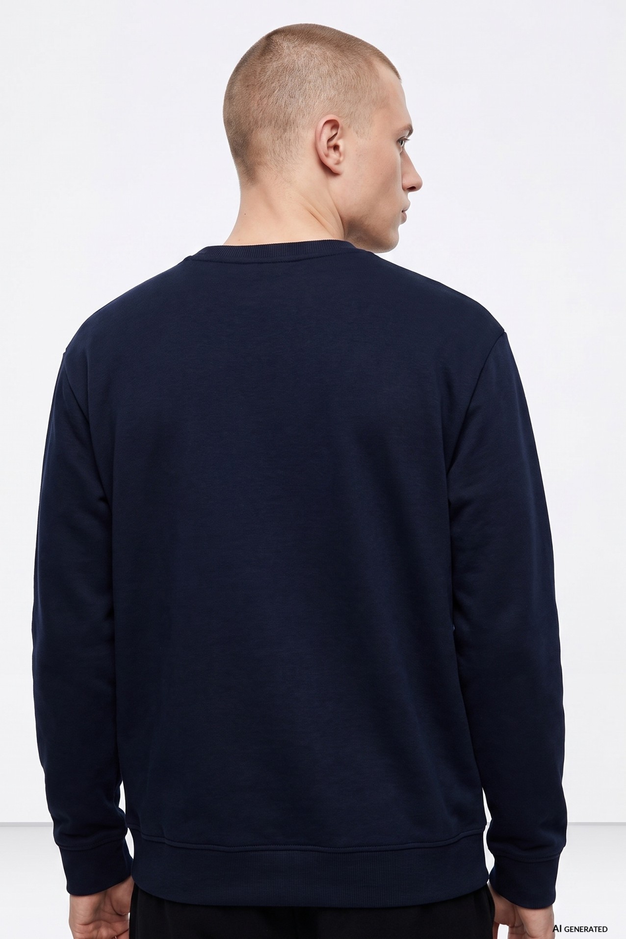 Sweatshirt azul escura cl�ssica