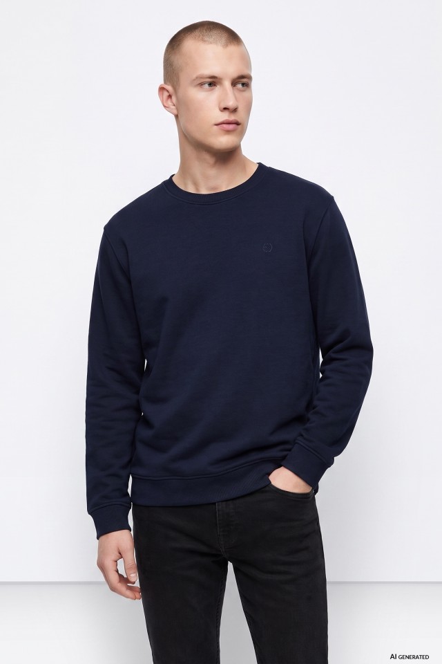 Navy Minimal Sweatshirt