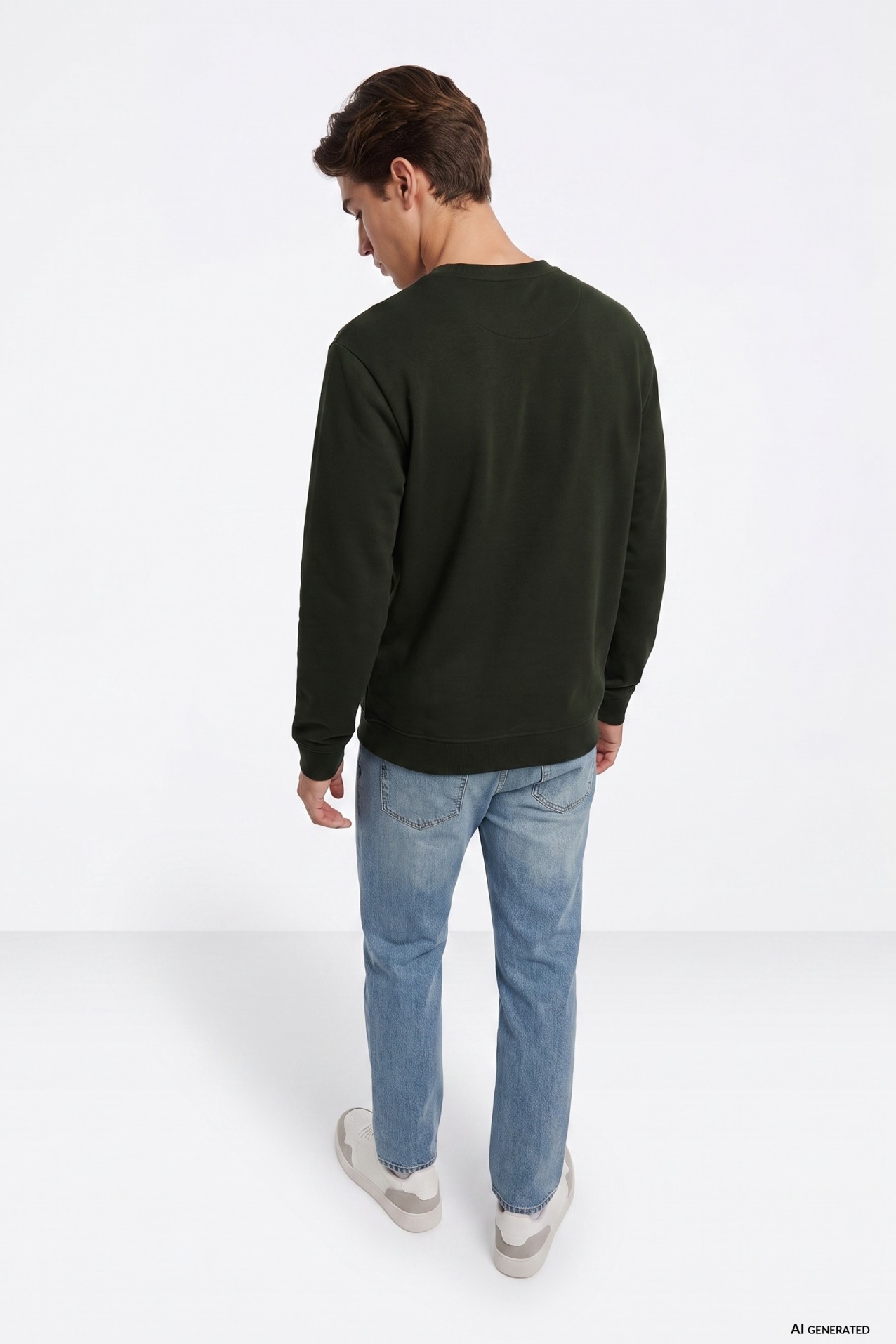 Sweatshirt em verde escuro