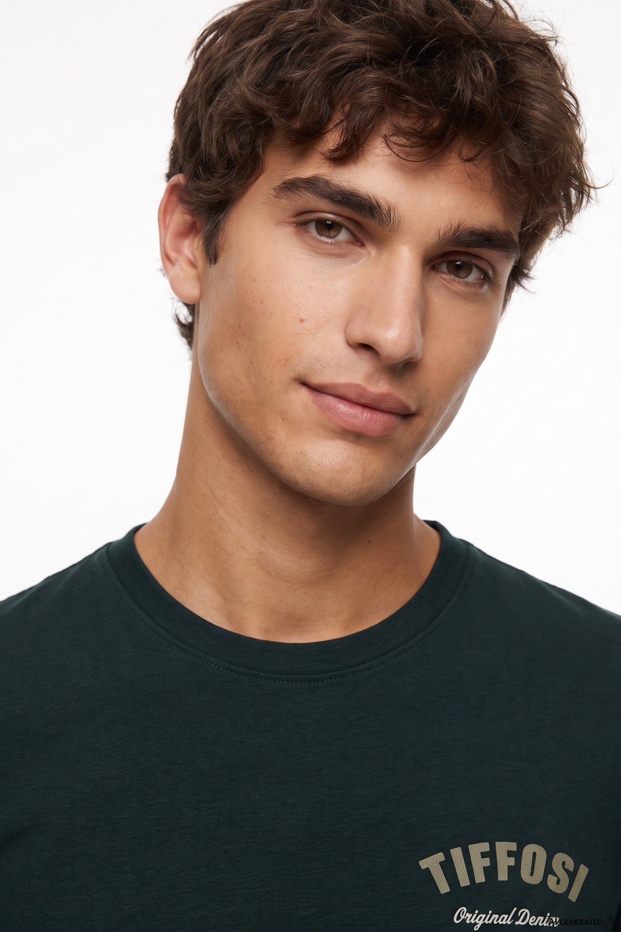 Camiseta verde corte recto