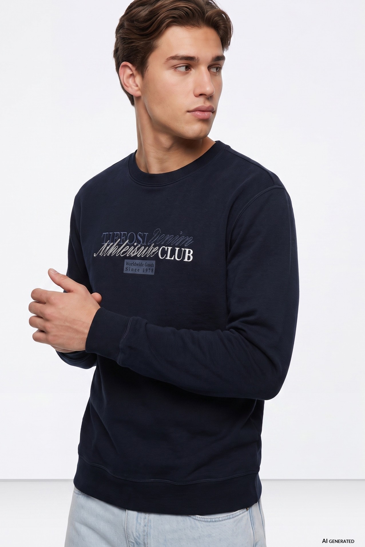 Dark Blue Minimal Sweatshirt