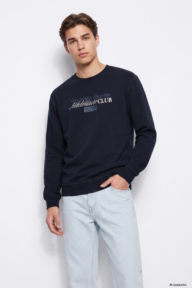 Dark Blue Minimal Sweatshirt