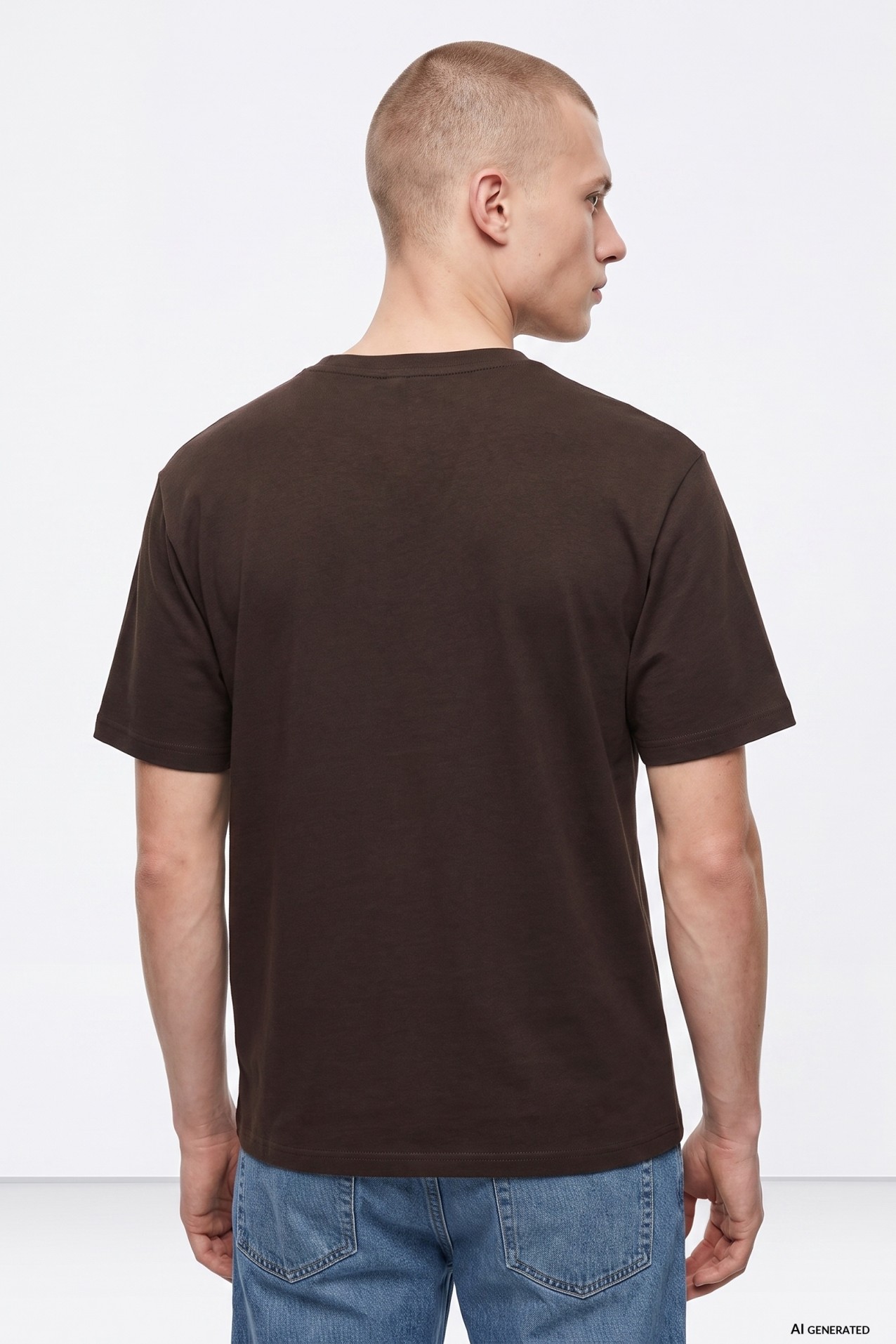 Camiseta chocolate letras relieve