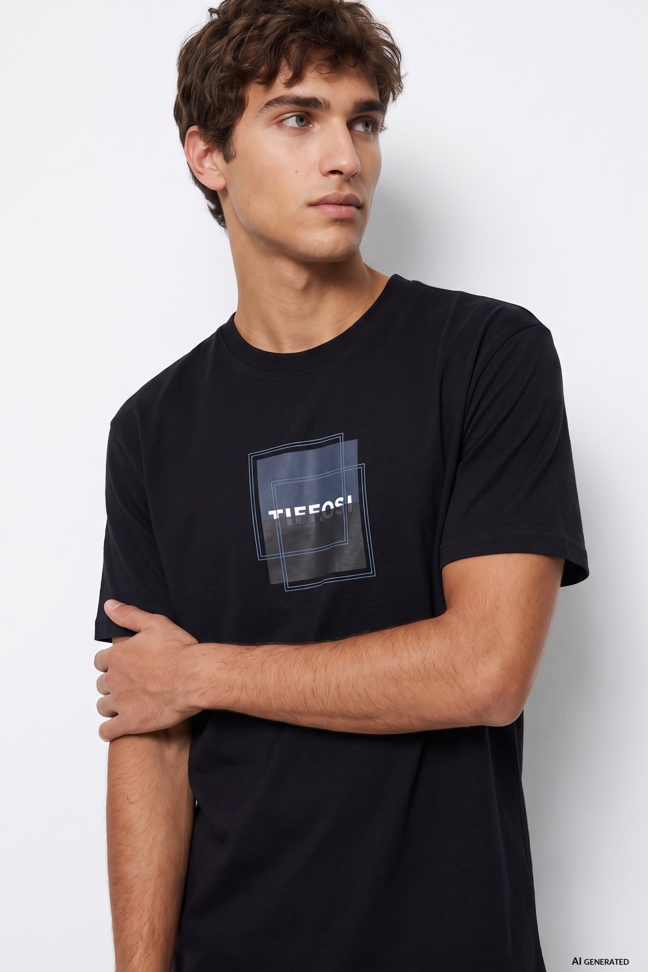 Black Graphic Regular T-shirt