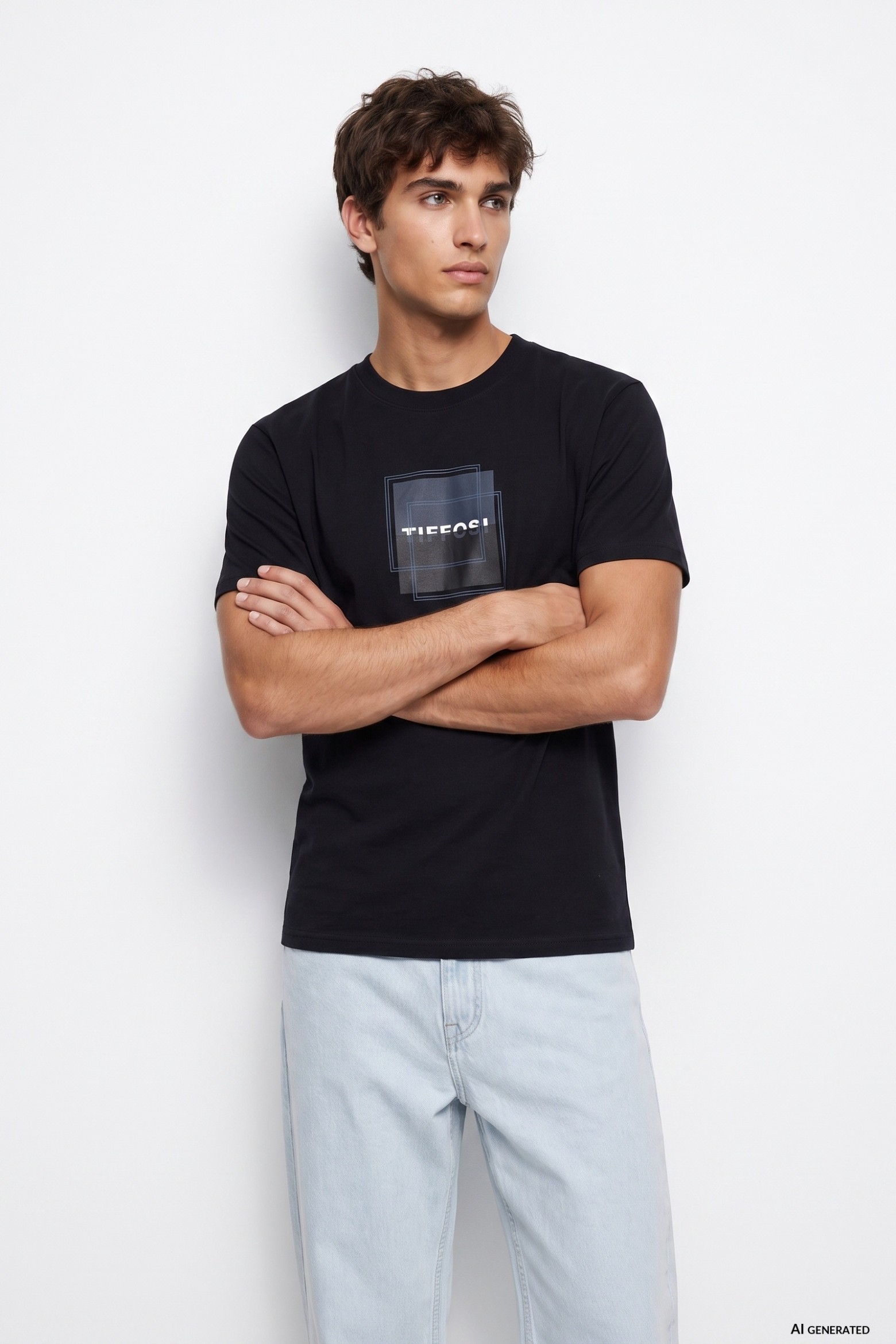 Black Graphic Regular T-shirt