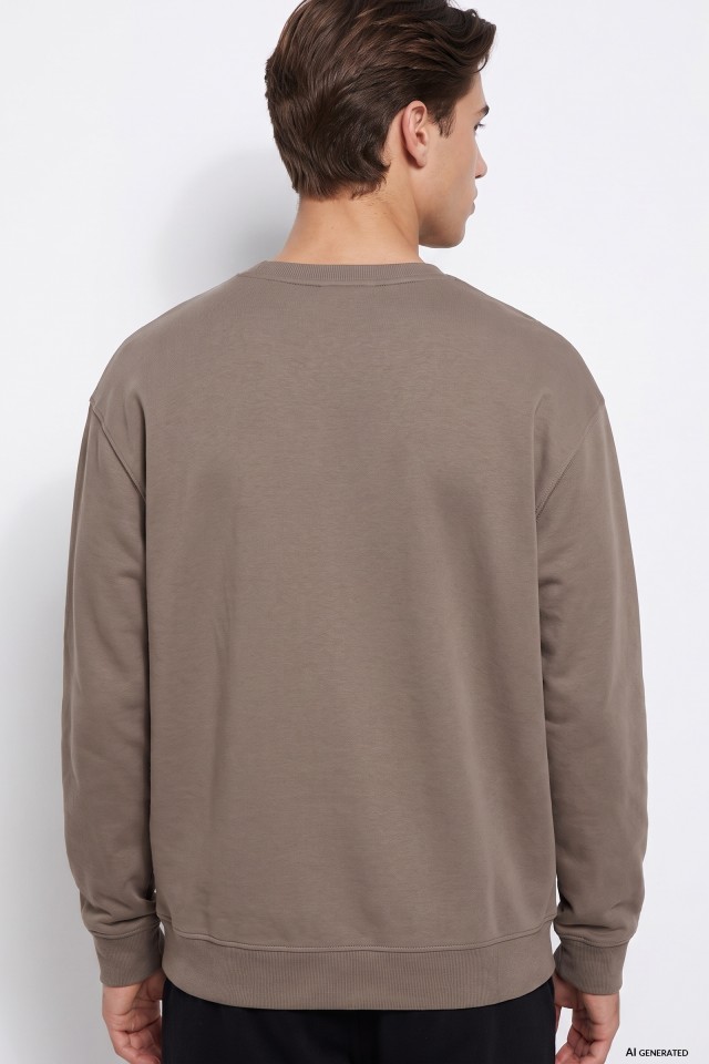 Beige Oversize Logo Sweatshirt Beige Oversize Logo Sweatshirt
