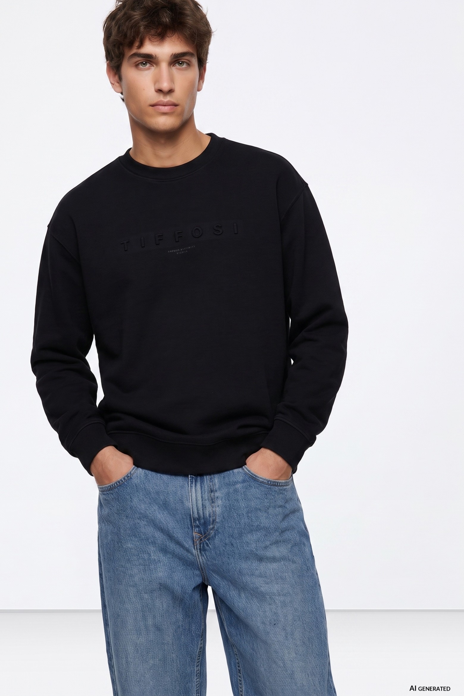 Dark Blue Oversize Sweatshirt