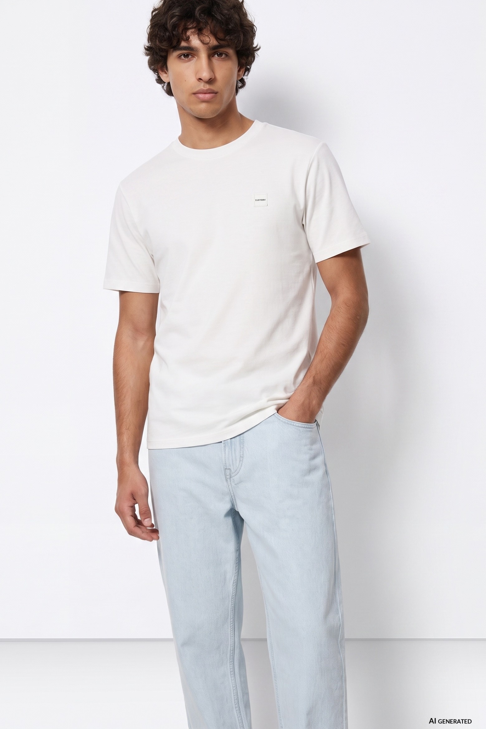 Camiseta blanca manga corta