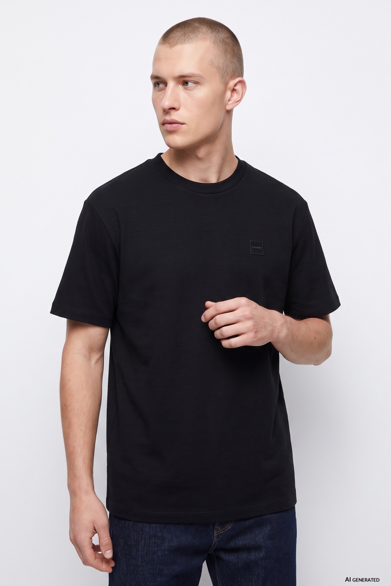 Camiseta negra manga corta
