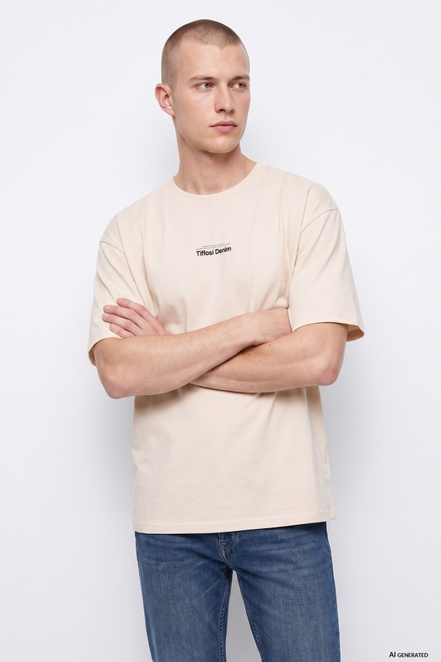 Beige Short Sleeve T-shirt