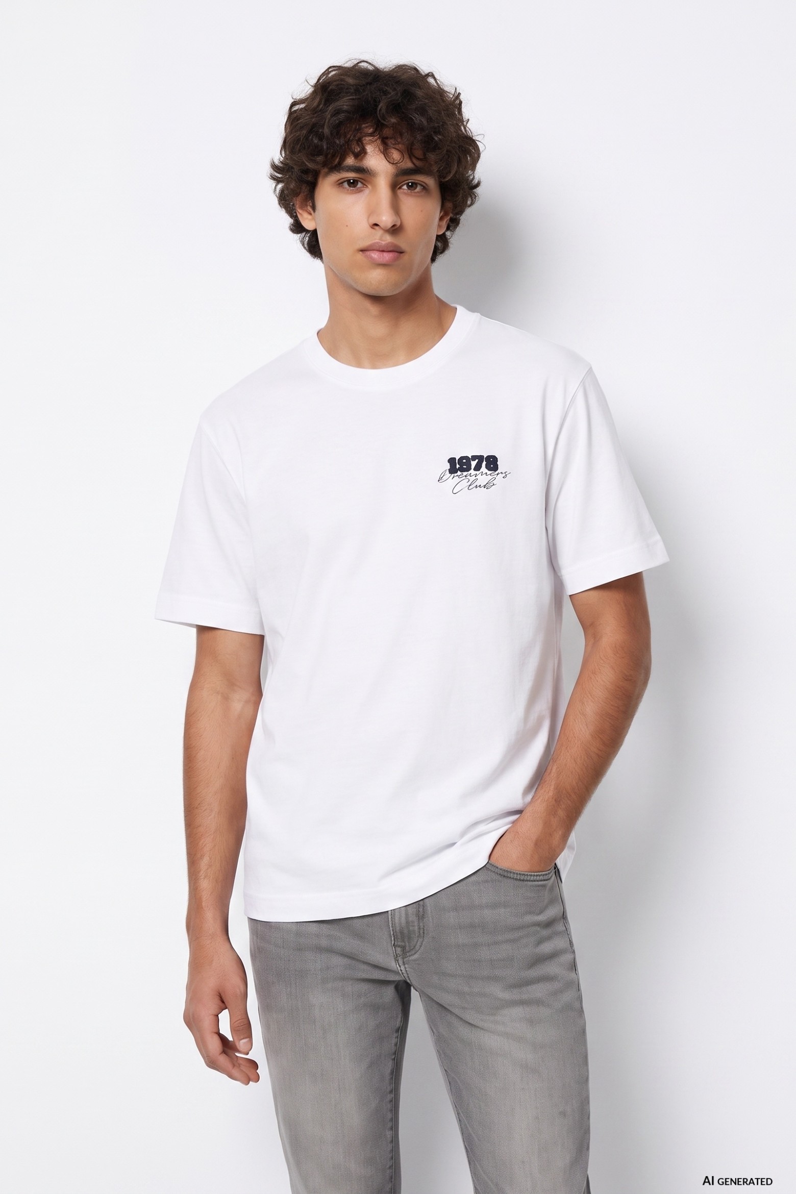 Camiseta blanca manga corta