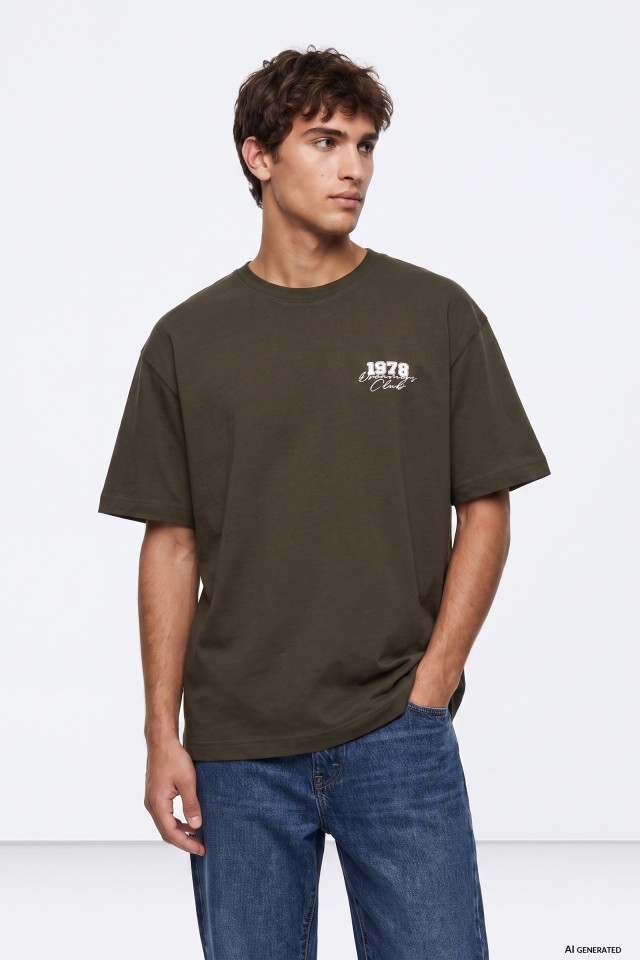 Dark Green Regular Fit Tee