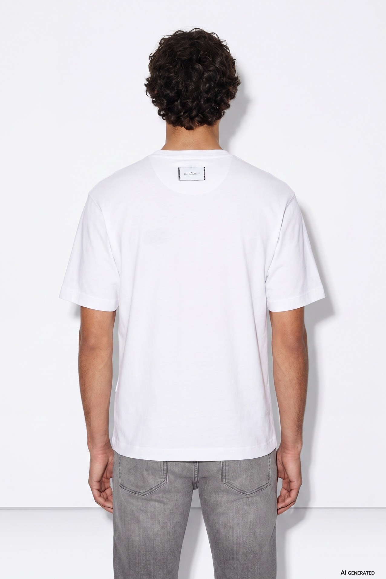 Camiseta blanca manga corta