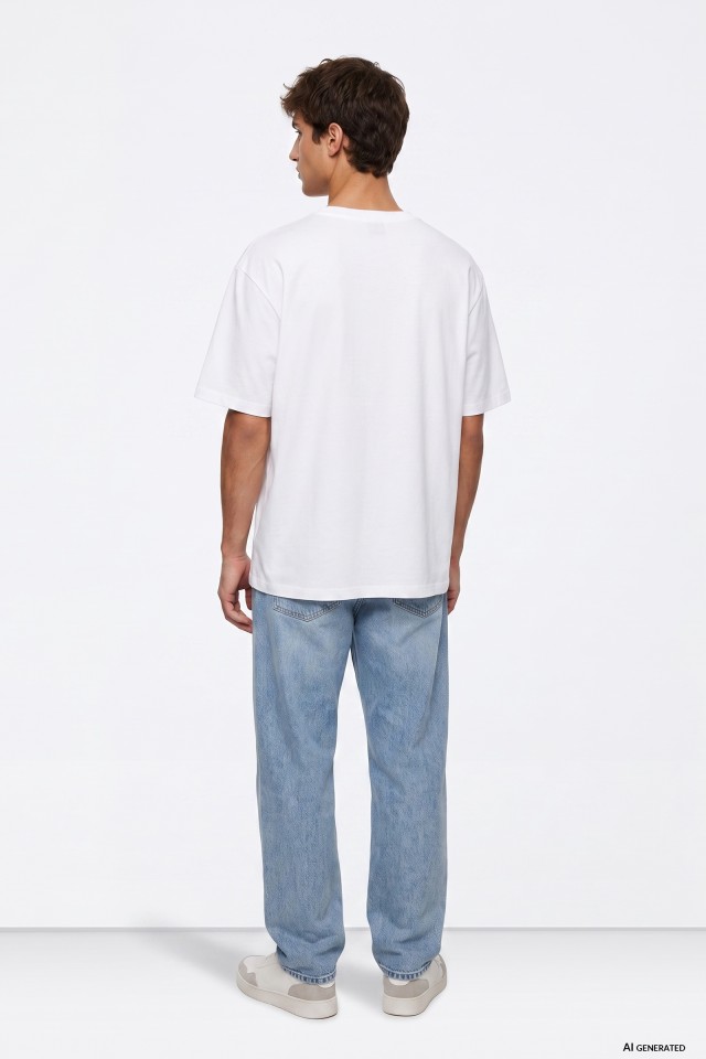 White Minimal Lettering Tee White Minimal Lettering Tee