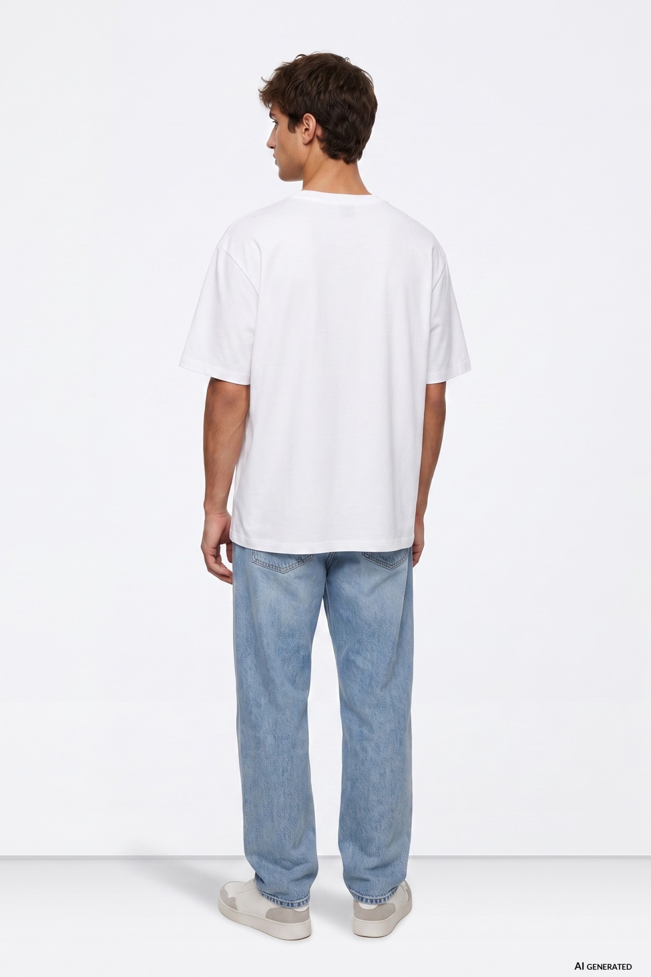 White Minimal Lettering Tee