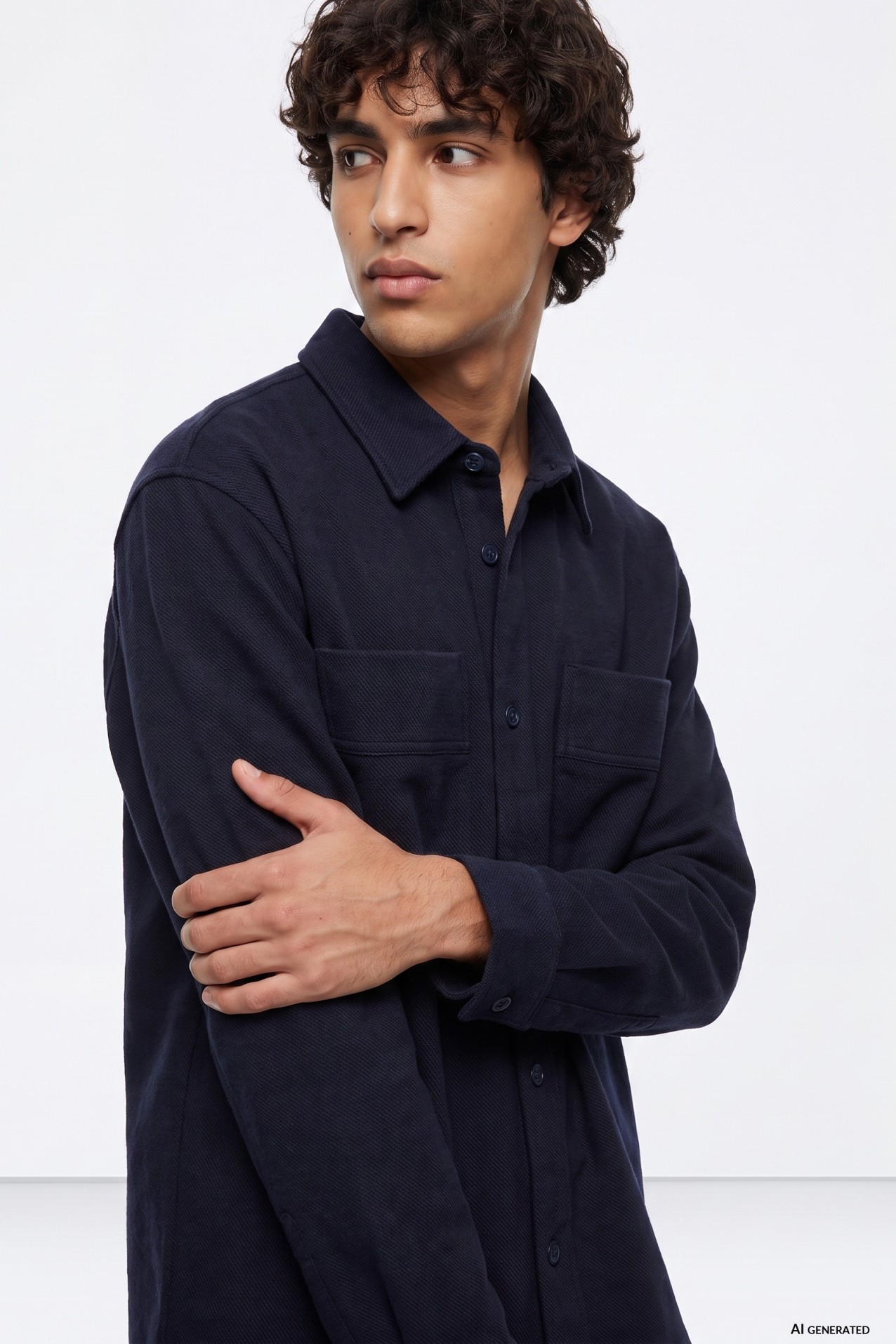 Camisa Oversize Azul Escuro