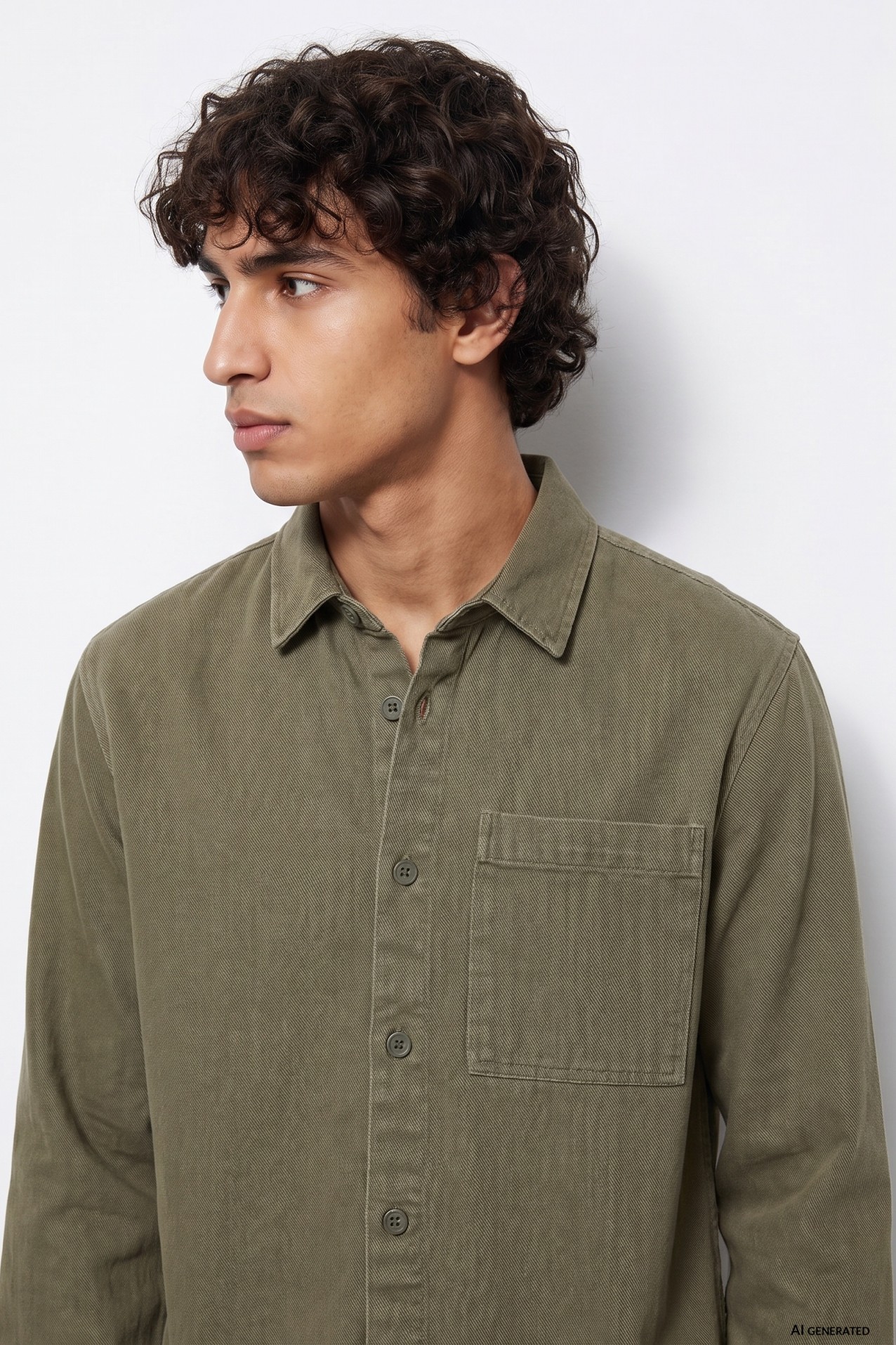 Camisa bege manga comprida