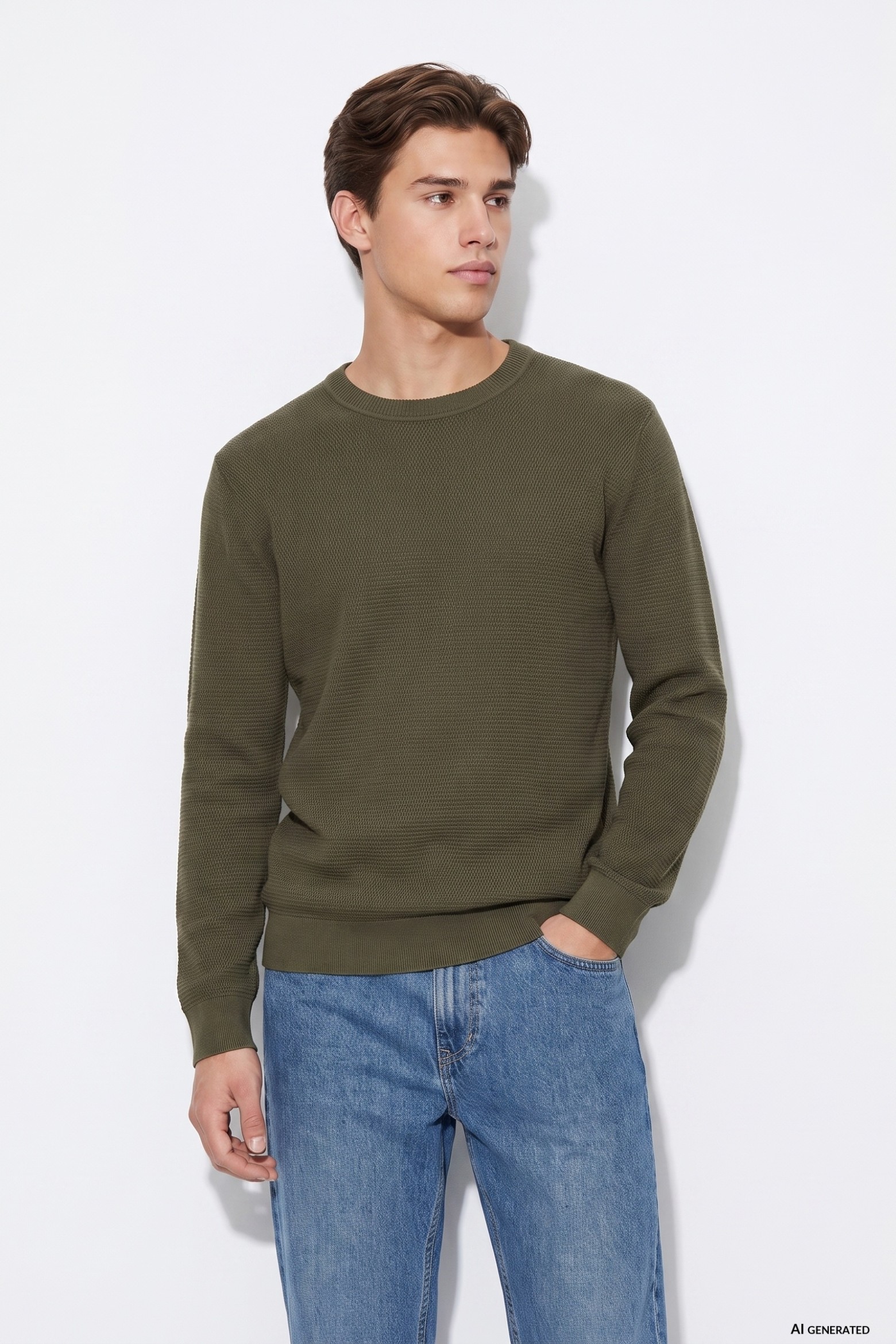 Camiseta verde cl�sico b�sico