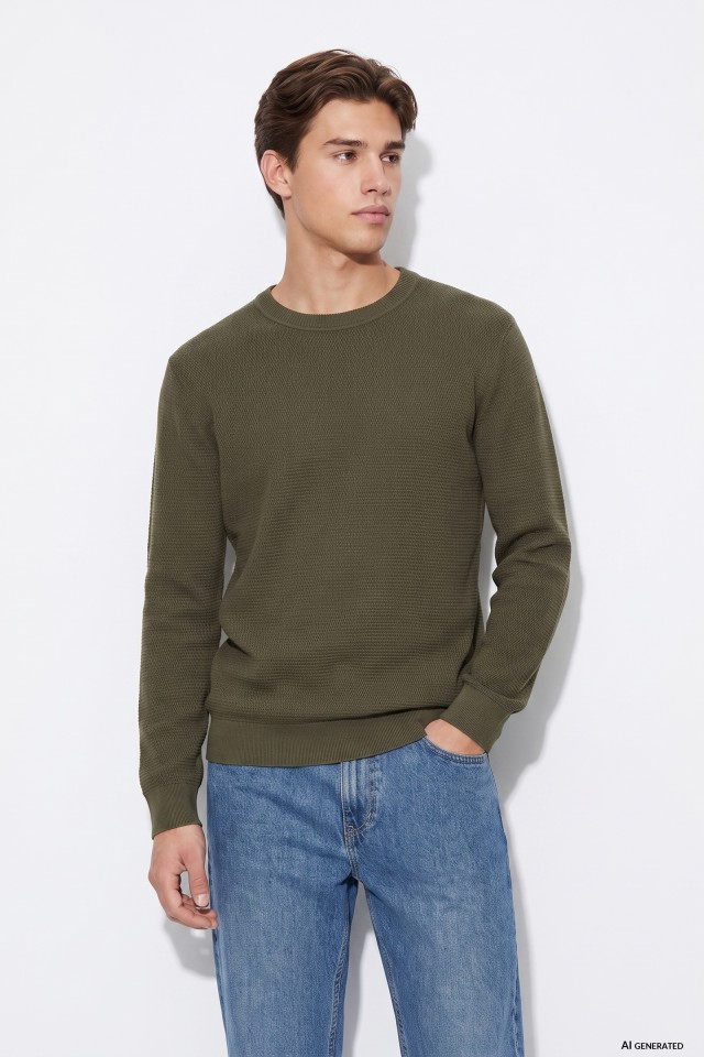 Dark Green Ribbed Sweater