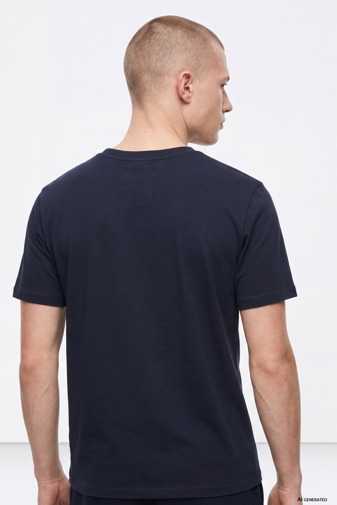 T-shirt azul corte regular