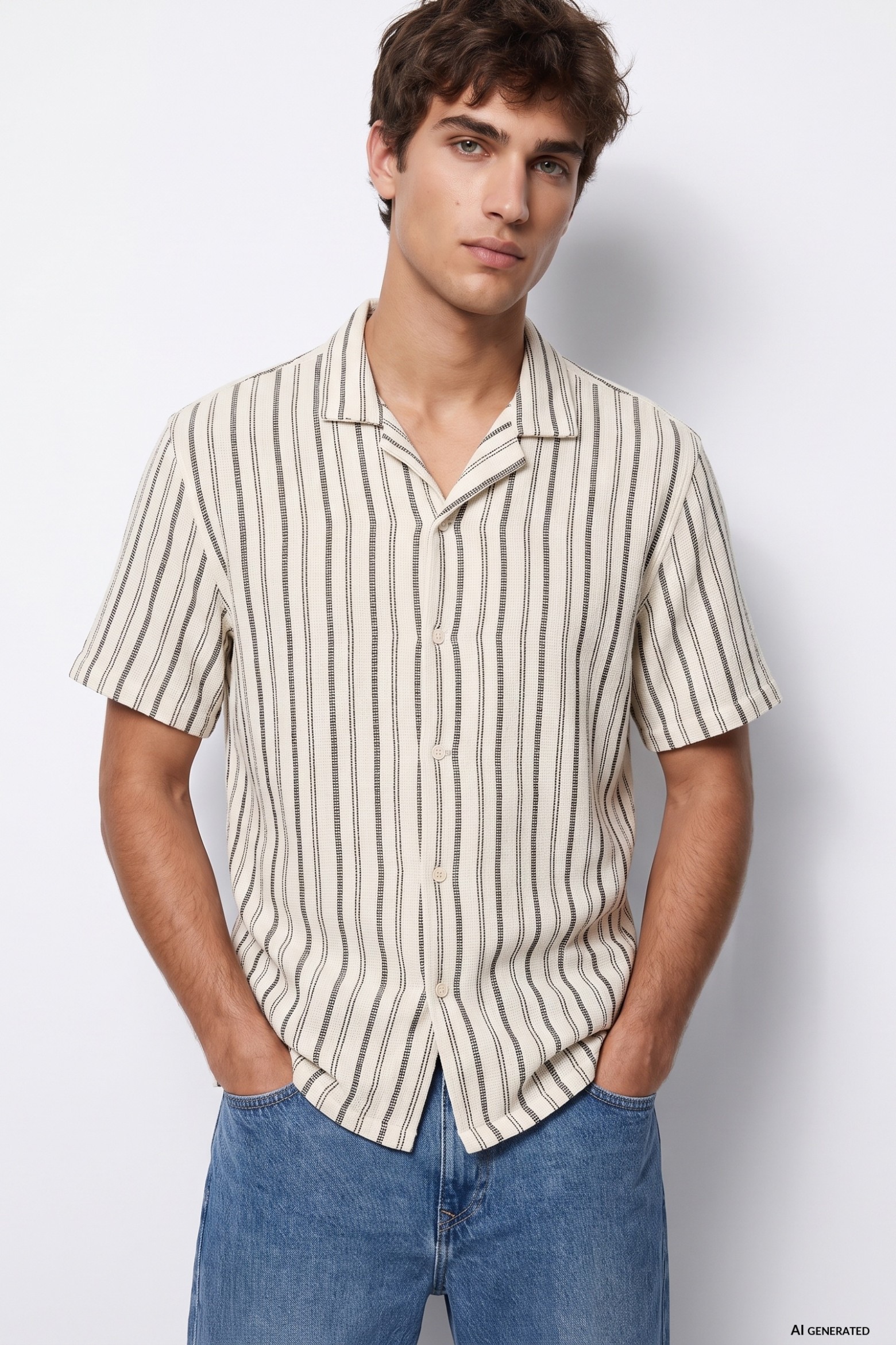 Short Sleeve Striped Shirt