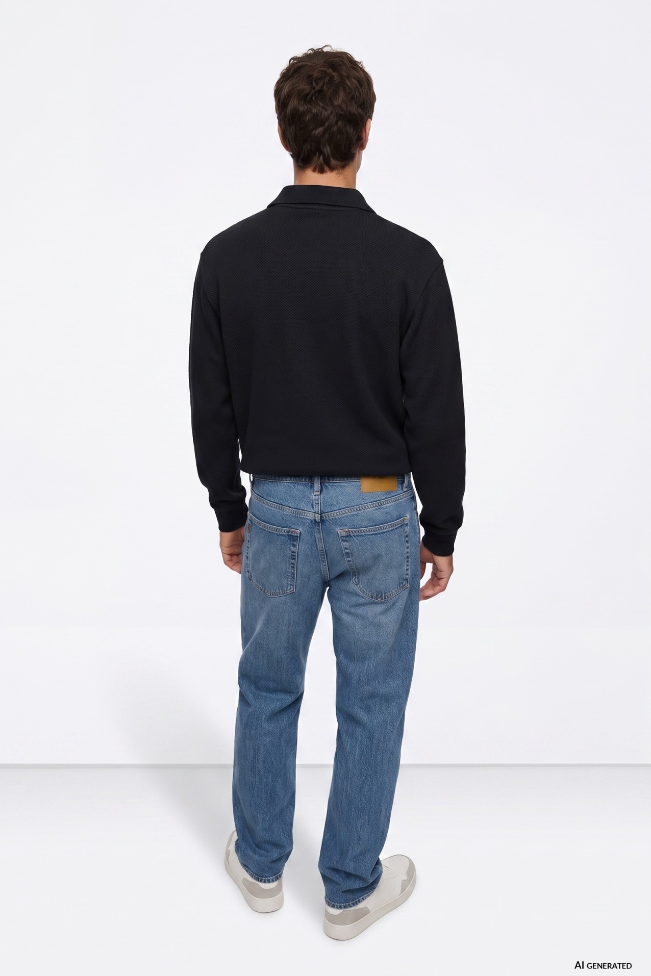 Casaco slim azul escuro