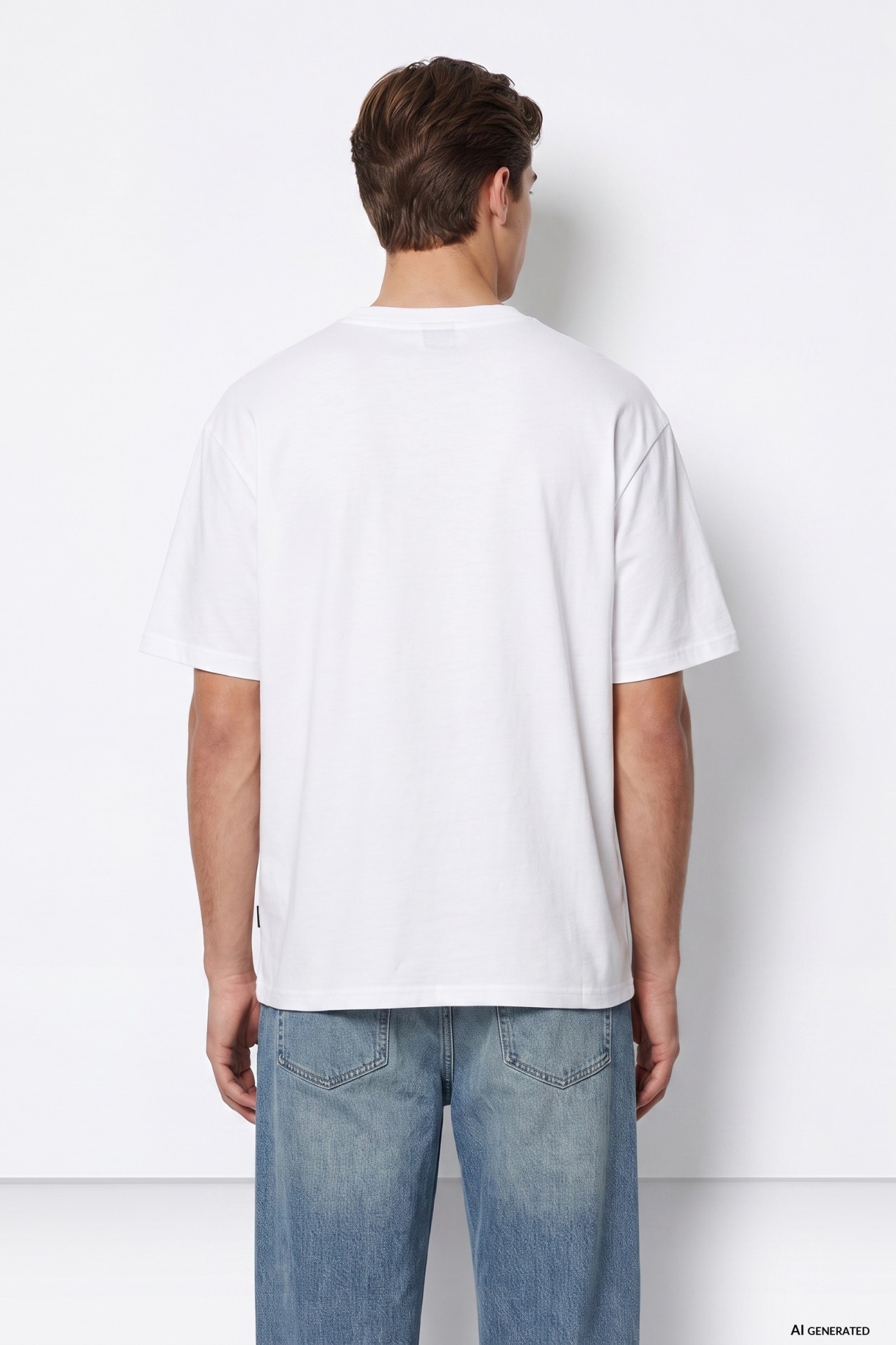 White Minimal Embossed Tee